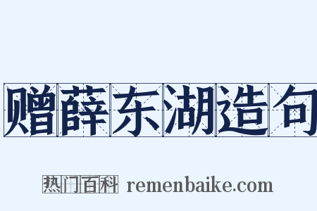 赠薛东湖造句是什么意思的图片